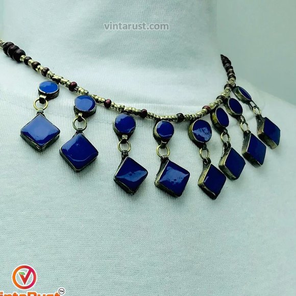 Coral Stone Beaded Choker with Ring and Earrings - Picture 2 of 7